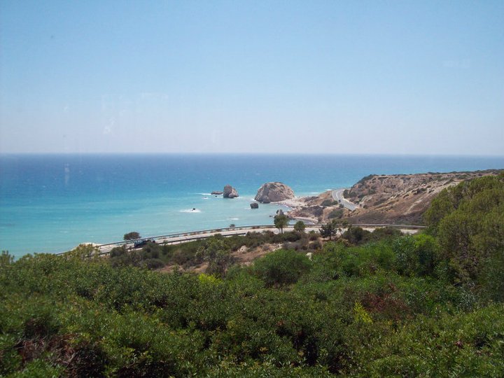 View from restaurant above Aphrodite Rock