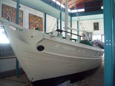 Saint George boat in the EOKA National Struggle Museum, Chlorakas, Paphos, Cyprus